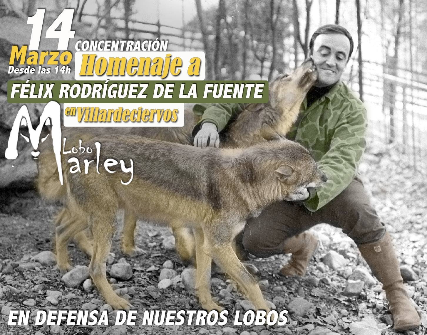 Concentración Homenaje a Félix Rodríguez de la Fuente | Lobo Marley.  Ciudadanos por el Lobo y el Mundo Rural